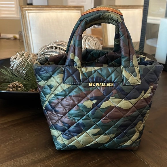 MZ Wallace Handbags - Adorable MZ Wallace Camo Mini Metro Tote 💚🤎